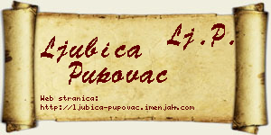 Ljubica Pupovac vizit kartica